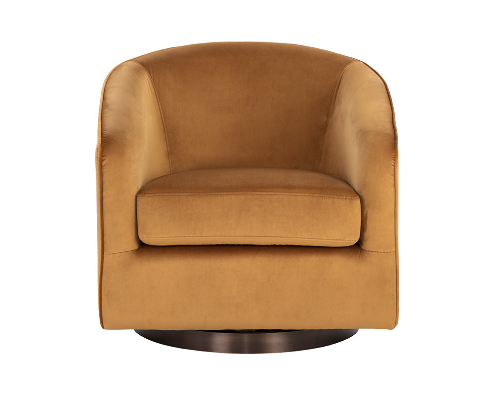 Hazel Swivel Lounge Chair - Dark Bronze