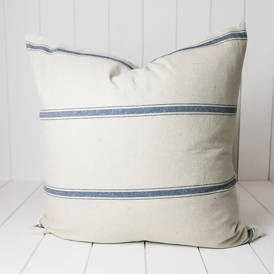 B.i. Pillow - FARMHOUSE STRIPE - BLUE