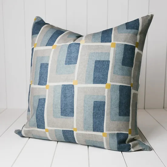 B.i. Pillow BLOCK PRINT | OCEAN